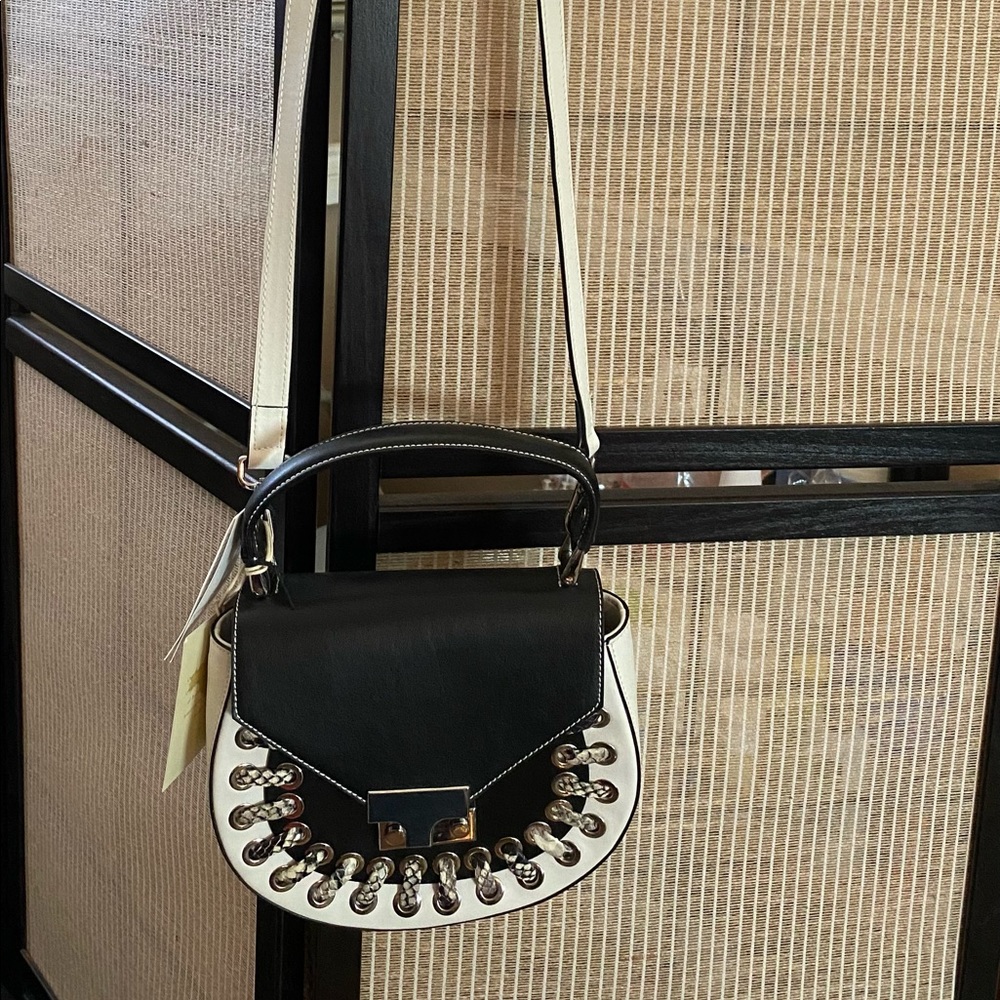 White and Black small purse.